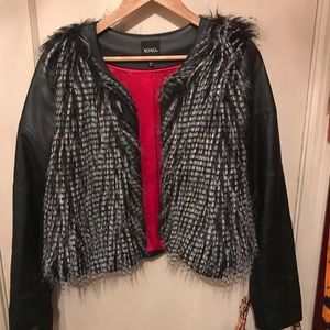 XOXO faux fur/faux leather jacket
